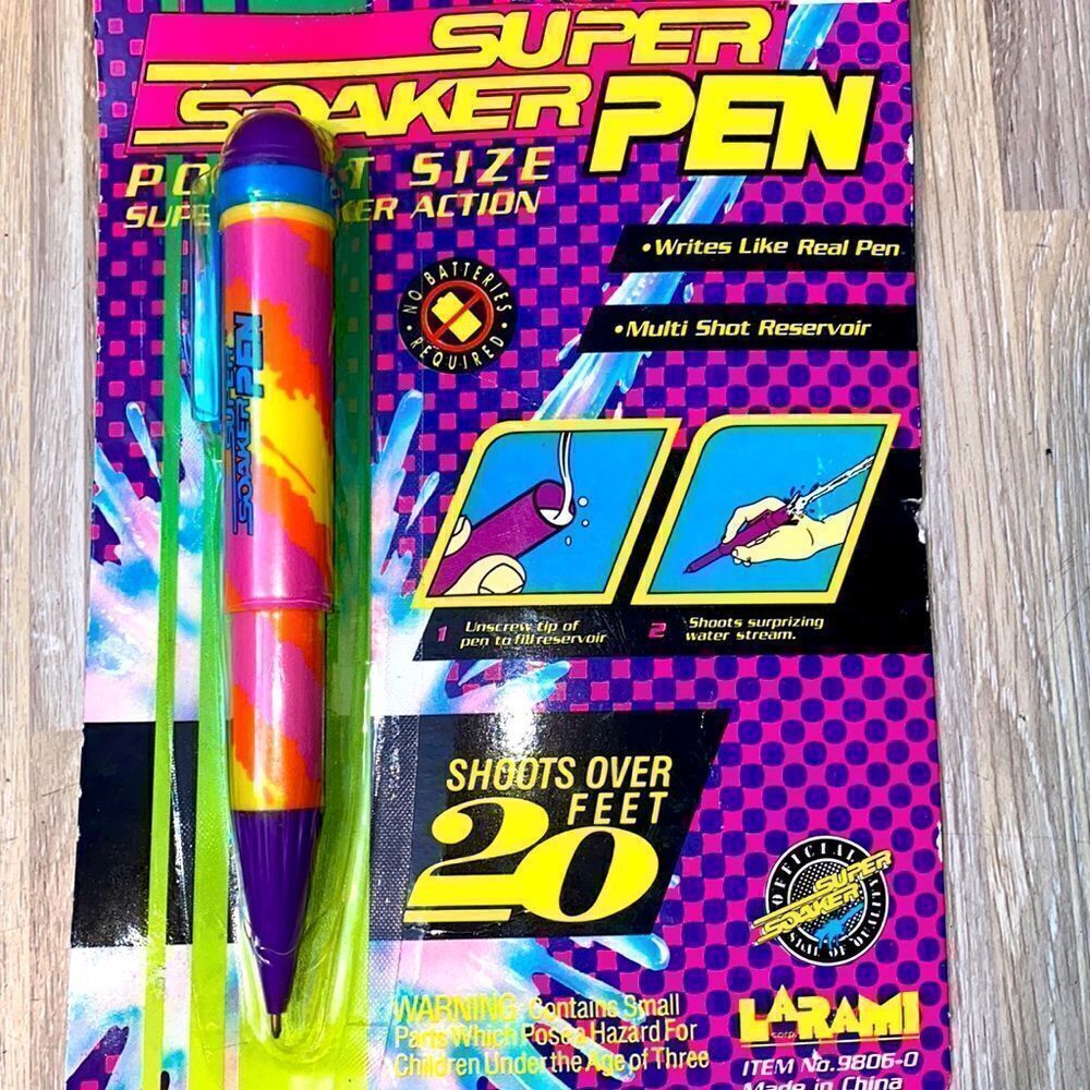 Super Soaker Pen 1993 Larami Shoots Over 20 Feet Pocket Toy water gun - Picture 5 of 5